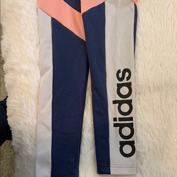 Adidas Women’s Climalite Navy and Pink Leggings Size XS - Picture 5 of 7